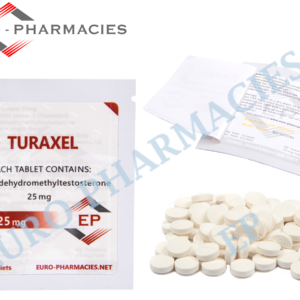 Euro Pharmacies Turaxel 25 (Turanabol) -- 25mg/tab -50 tab/bag